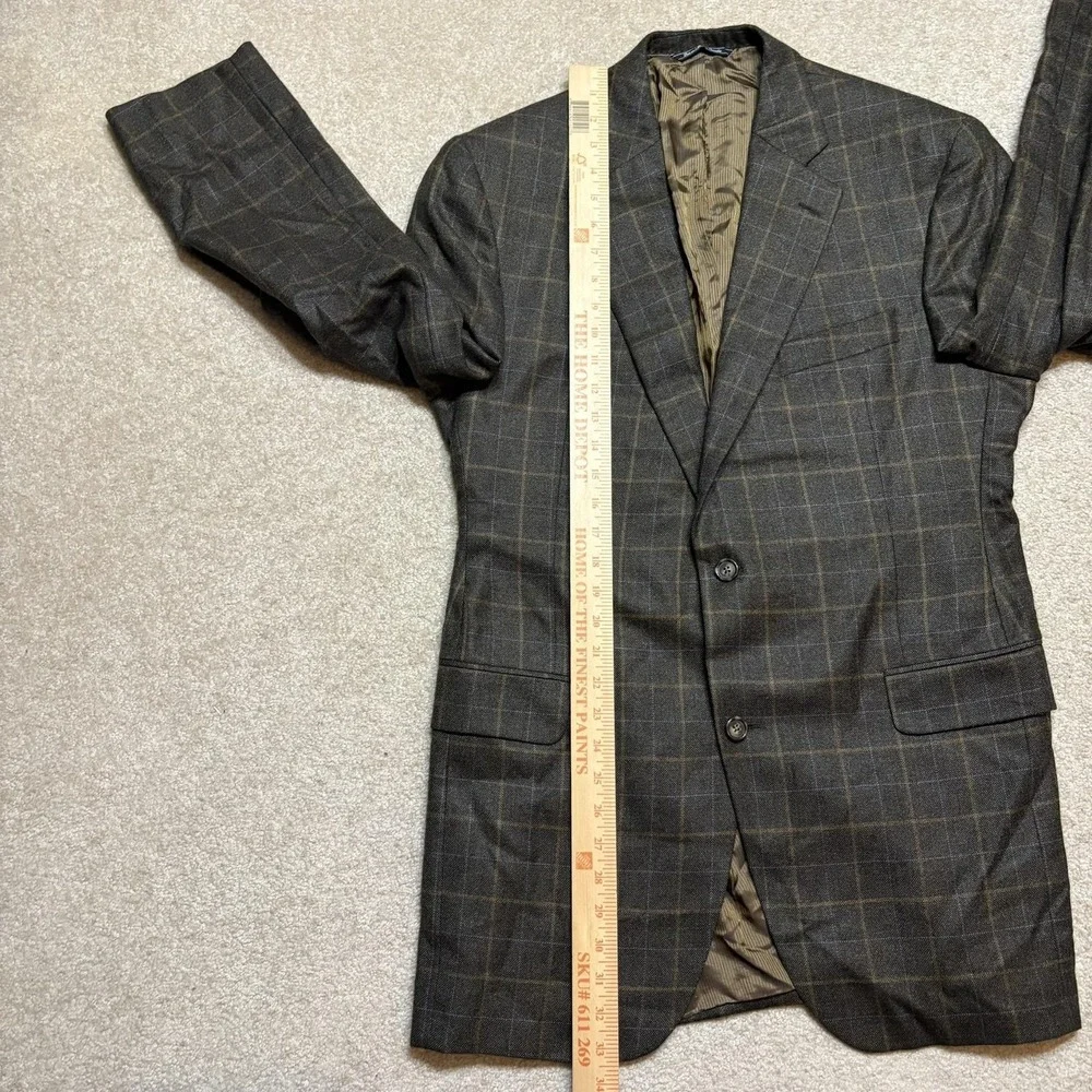 Loro Piana Cashmere Blazer Mens 42L Brown Plaid Sport Coat Mark Pasch Ltd.